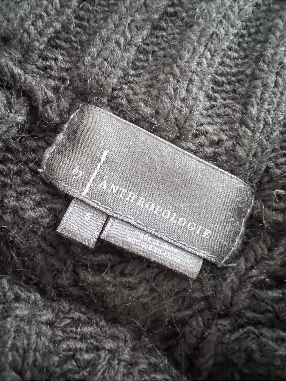 Anthropologie Melissa Off-the-Shoulder Cable Knit Sweater in Dark Olive size S